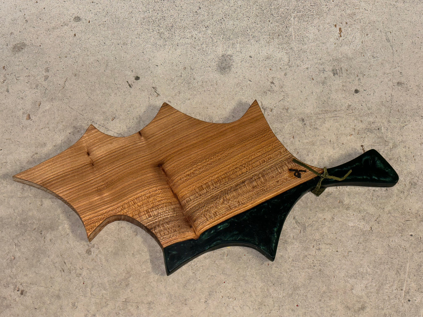 Kerstblad borrelplank